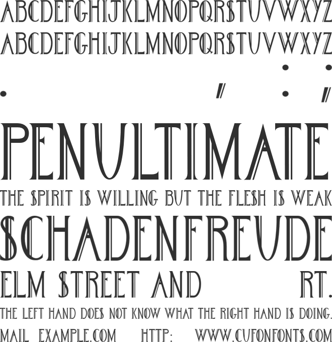 Never Amore font preview