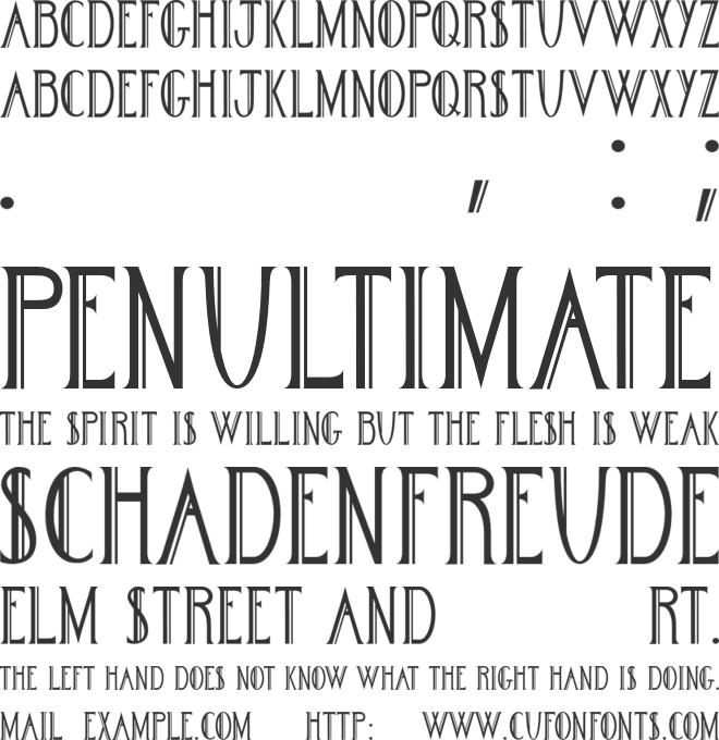 Never Amore font preview