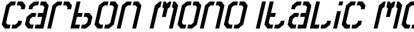Carbon Mono Italic Monospace font