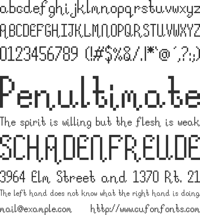 LankyTails font preview