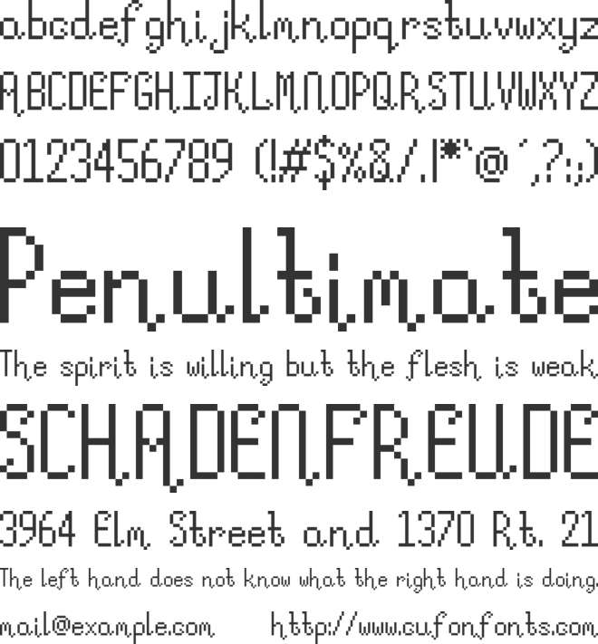 LankyTails font preview