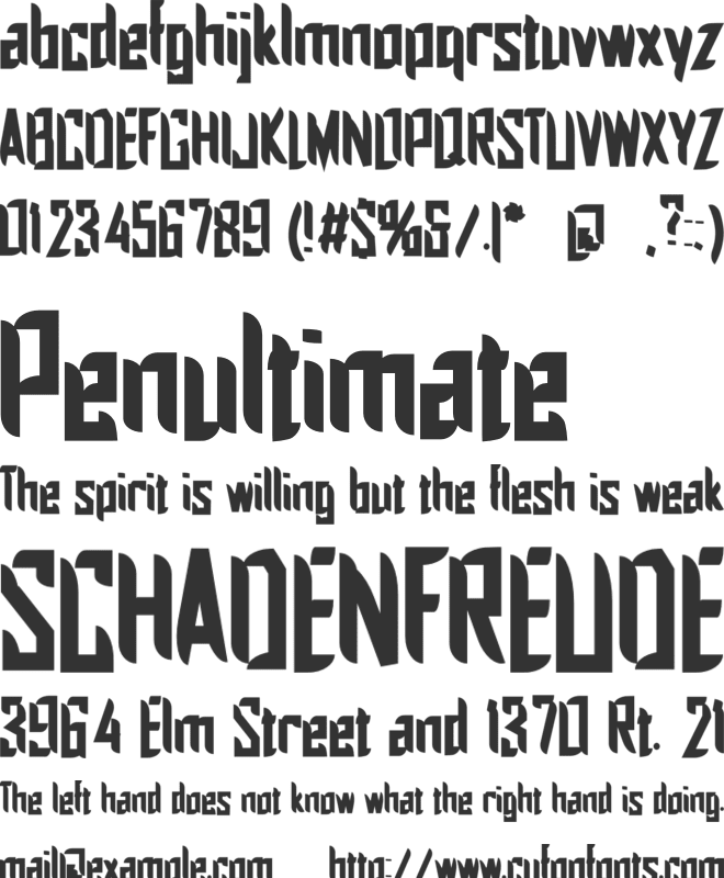 Paradise 886 font preview
