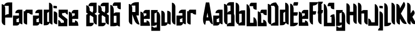 Paradise 886 Regular font