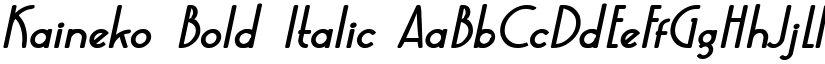 Kaineko Bold Italic font