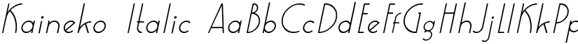 Kaineko Italic font