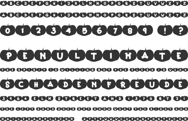 Happy Pumpkins font preview