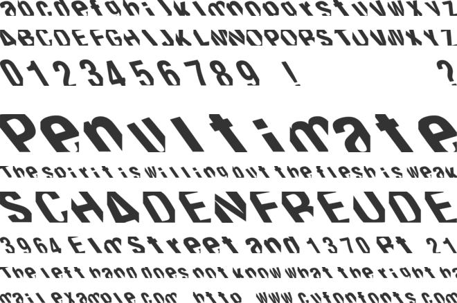 Distorsion Milenio font preview