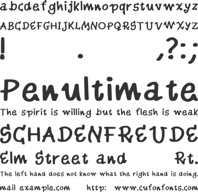Street font preview