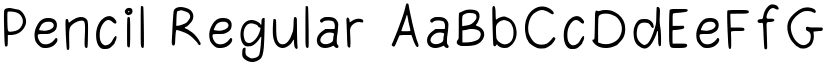 Pencil Regular font