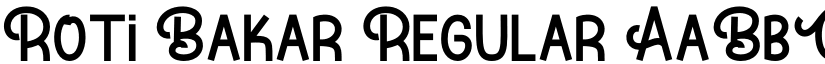 Roti Bakar Regular font