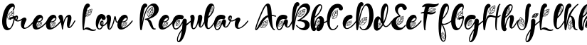 Green Love Regular font