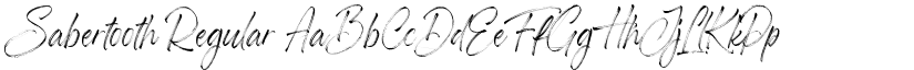 Sabertooth Regular font