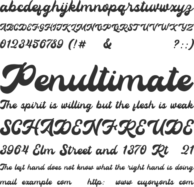 Klassik Style font preview