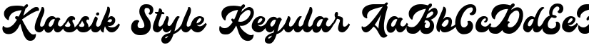 Klassik Style Regular font