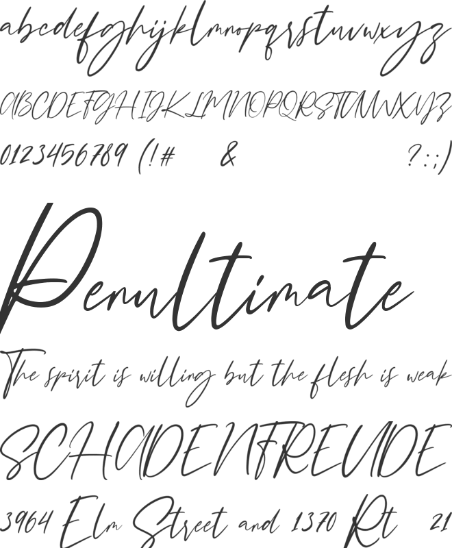 Juliette font preview