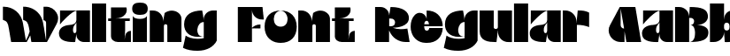 Walting Font Regular font