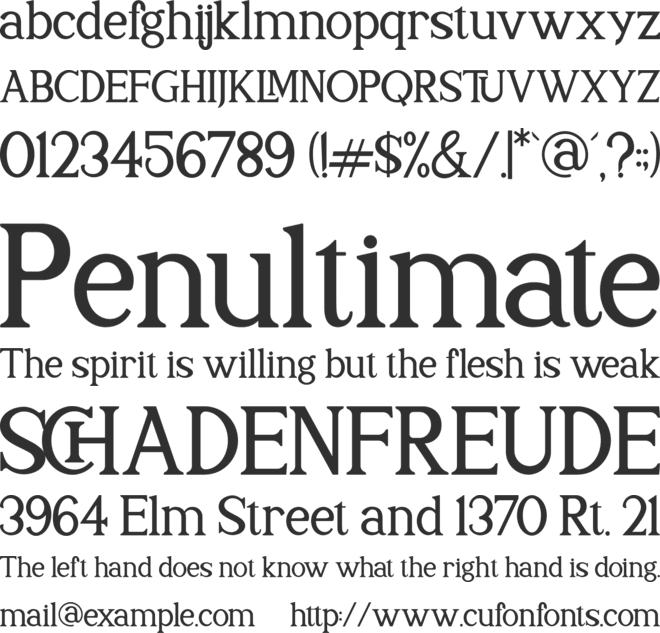 THE HELMUNTE font preview