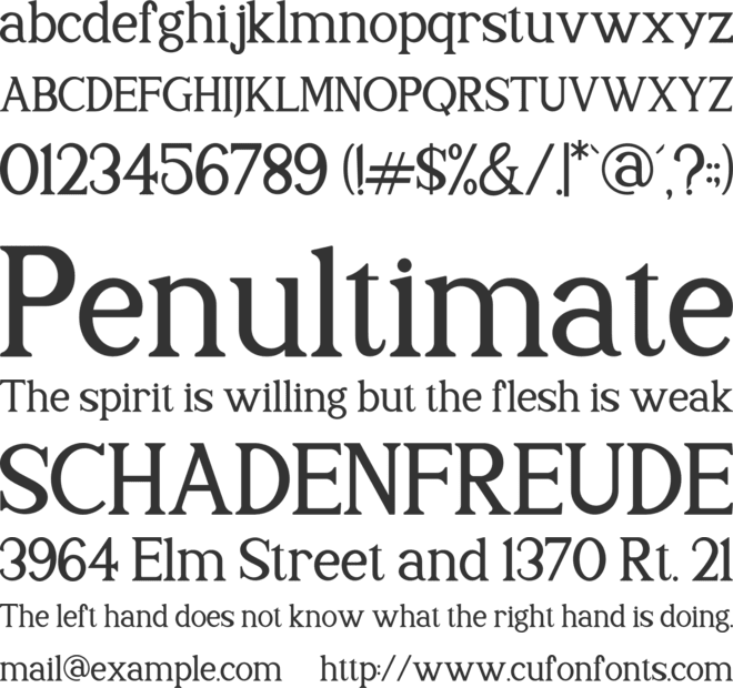THE HELMUNTE font preview