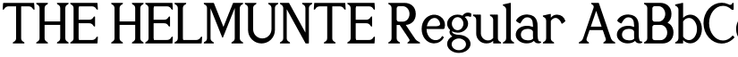 THE HELMUNTE Regular font