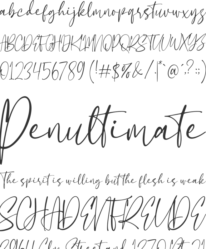 The Whistler font preview