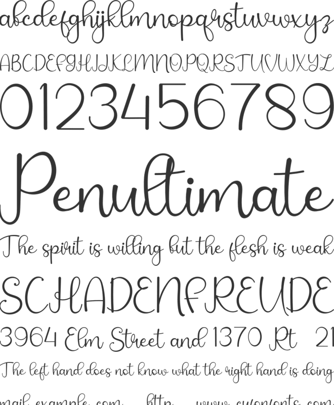Soffnia font preview