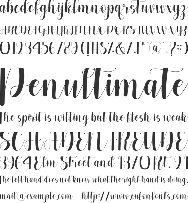 Kathaline font preview