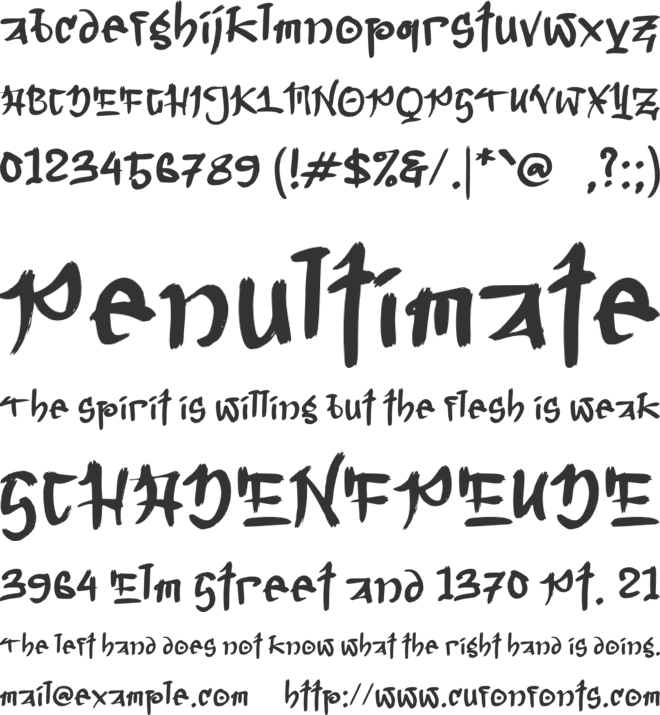 b Beppu font preview