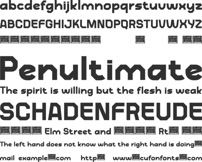 Gasted font preview