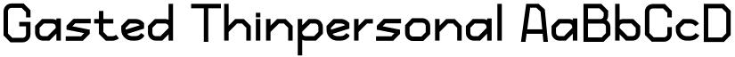 Gasted Thinpersonal font