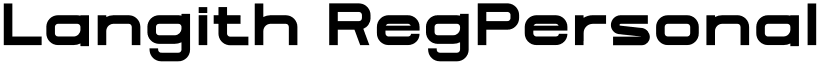 Langith RegPersonal font