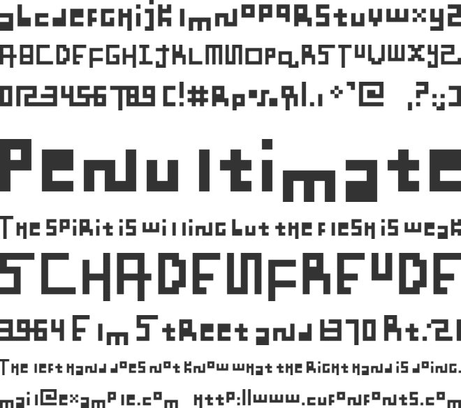 Benci Malaysia font preview