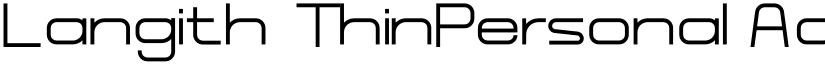 Langith ThinPersonal font