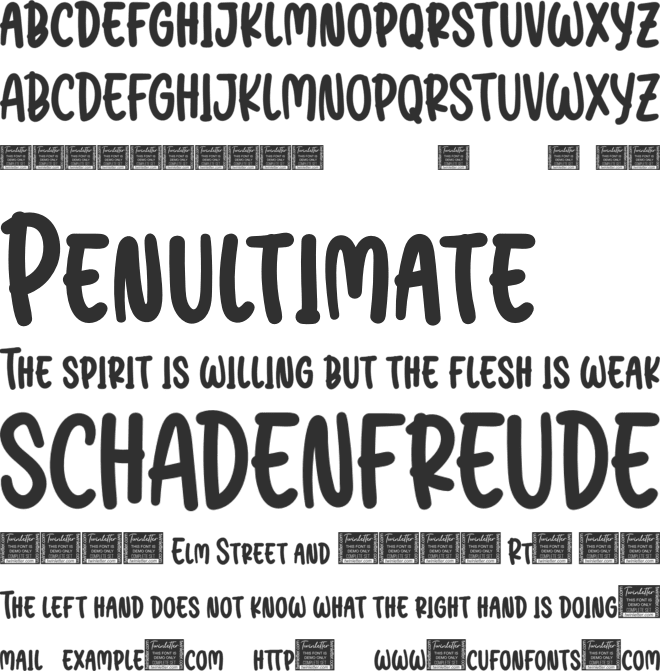 Barbeque font preview