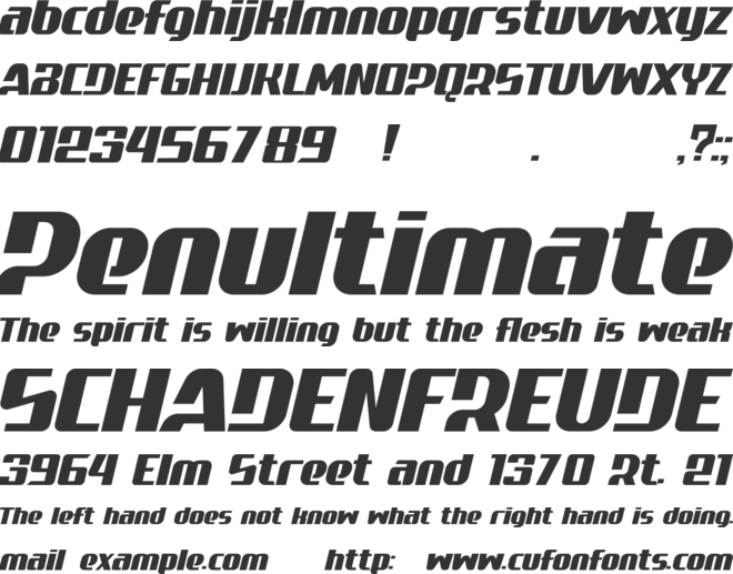 Raceline font preview