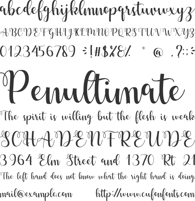 Delima font preview