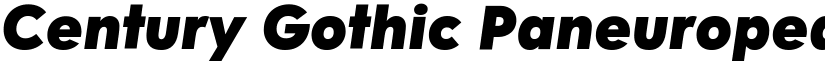Century Gothic Paneuropean Black Italic font
