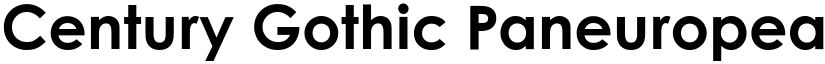 Century Gothic Paneuropean Bold font