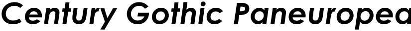 Century Gothic Paneuropean Bold Italic font