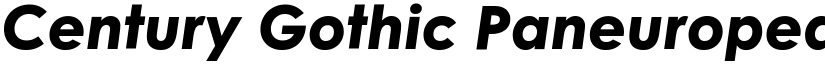 Century Gothic Paneuropean ExtraBold Italic font