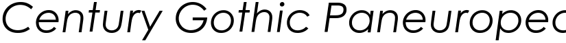 Century Gothic Paneuropean Italic font