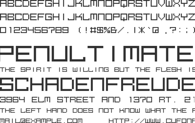M39 Squarefuture font preview