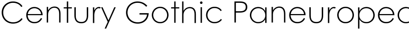 Century Gothic Paneuropean Light font