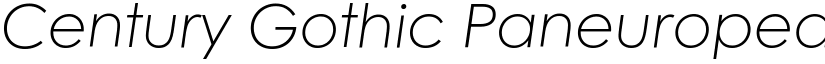 Century Gothic Paneuropean Light Italic font