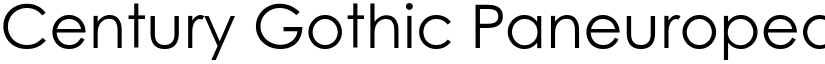 Century Gothic Paneuropean Regular font