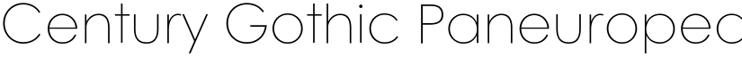 Century Gothic Paneuropean Thin font