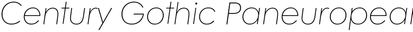 Century Gothic Paneuropean Thin Italic font