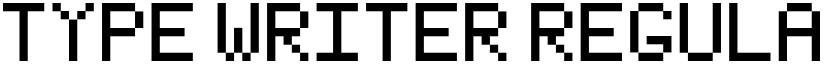 Type Writer Regular font