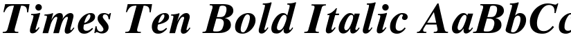 Times Ten Bold Italic font