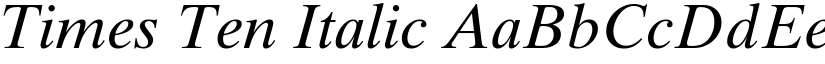 Times Ten Italic font