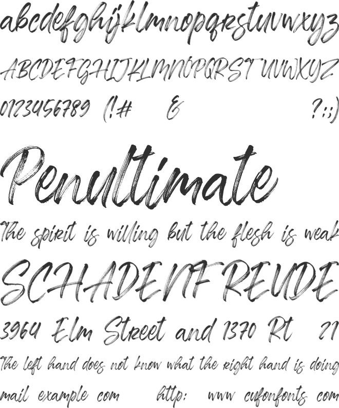 Misrelly font preview